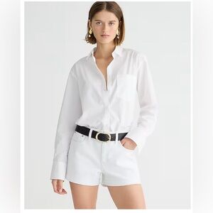 J Crew Mid-rise denim short in white
